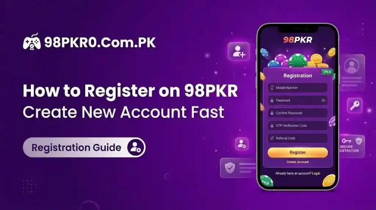 Register on 98PKR